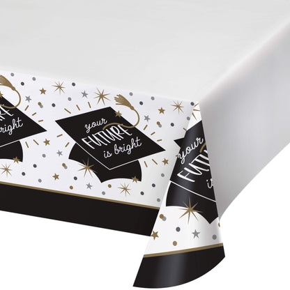 Glowing Grad Paper Tablecloth 12 ct