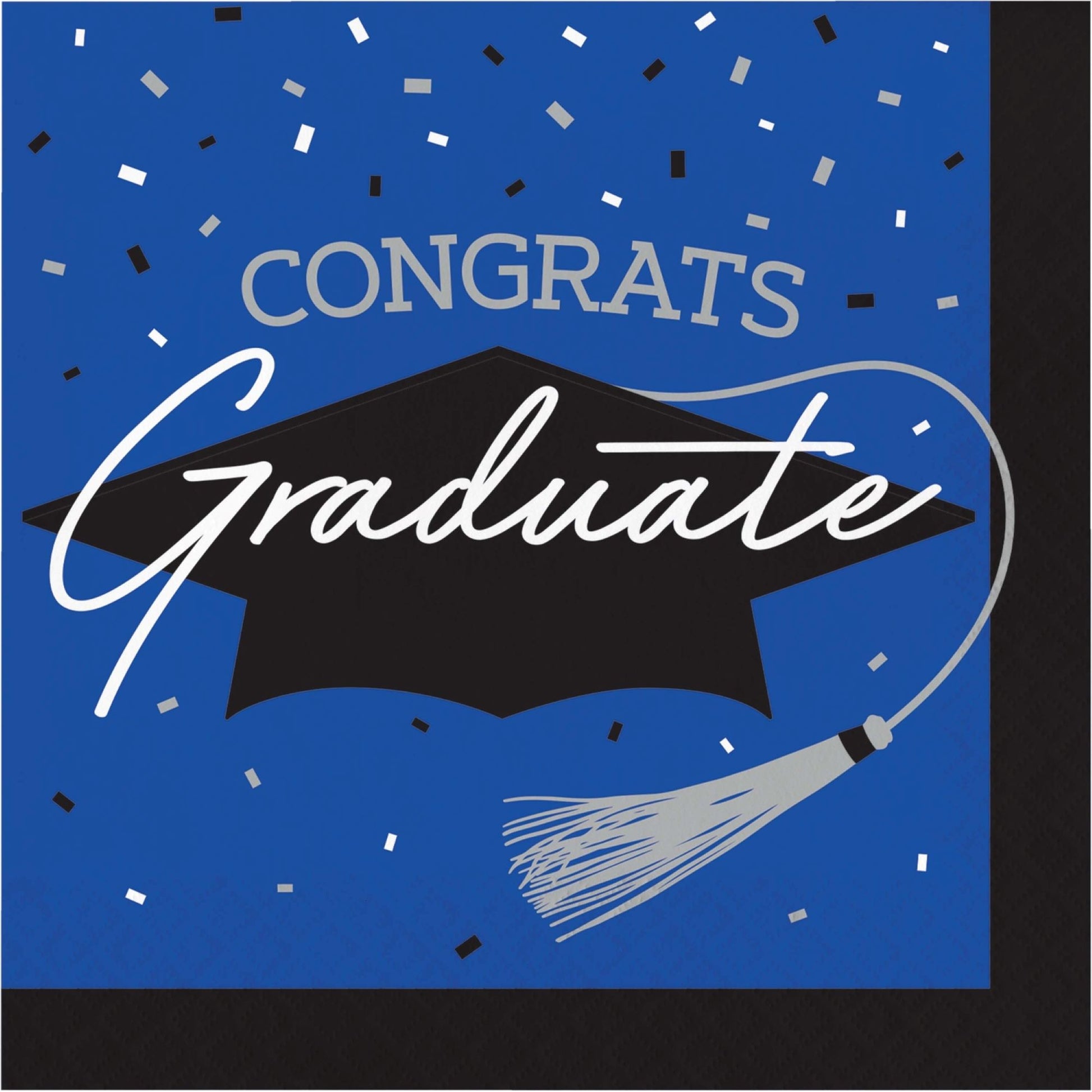 School Spirit Blue Graduation Luncheon Napkins 360 ct