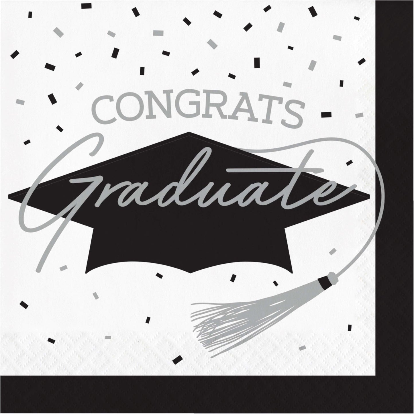 School Spirit White Graduation Luncheon Napkins 360 ct