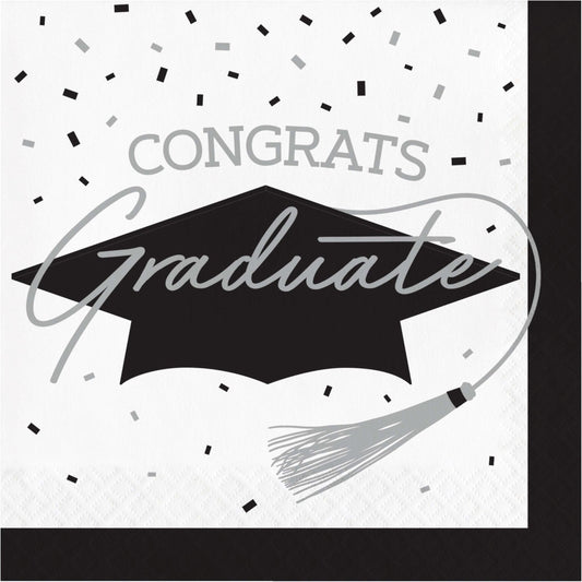 School Spirit White Graduation Luncheon Napkins 360 ct