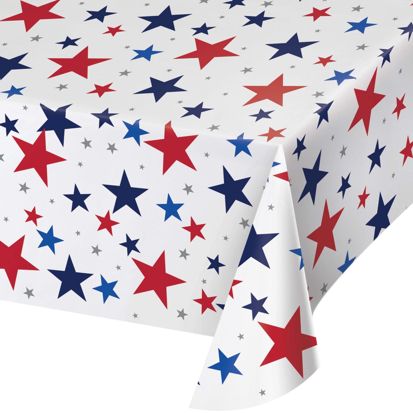 Patriotic Stars Paper Tablecloth 12 ct