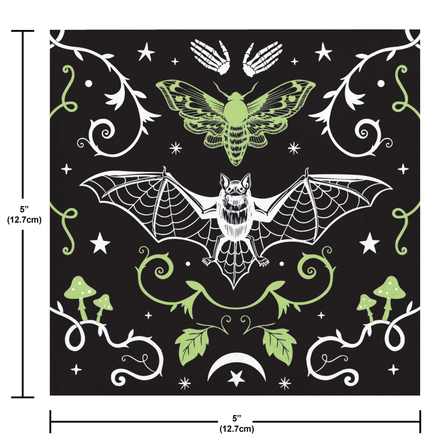 Spooky Season Beverage Napkins 192 ct featuring dimension sizing