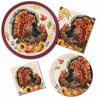 Bountiful Bird Thanksgiving Party Paper Napkins 192 ct