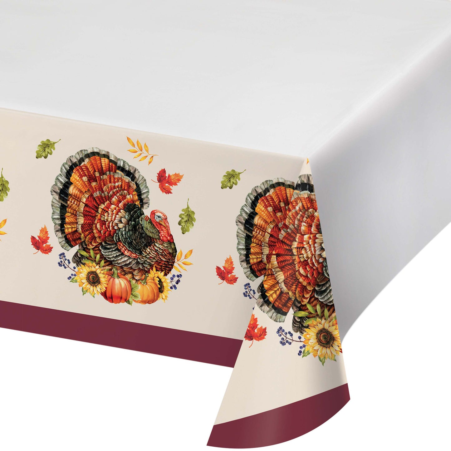 Bountiful Bird Thanksgiving Paper Tablecloths 12 ct