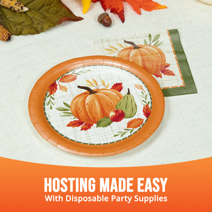 Autumn Orchard Fall Dessert Paper Plates 96 ct