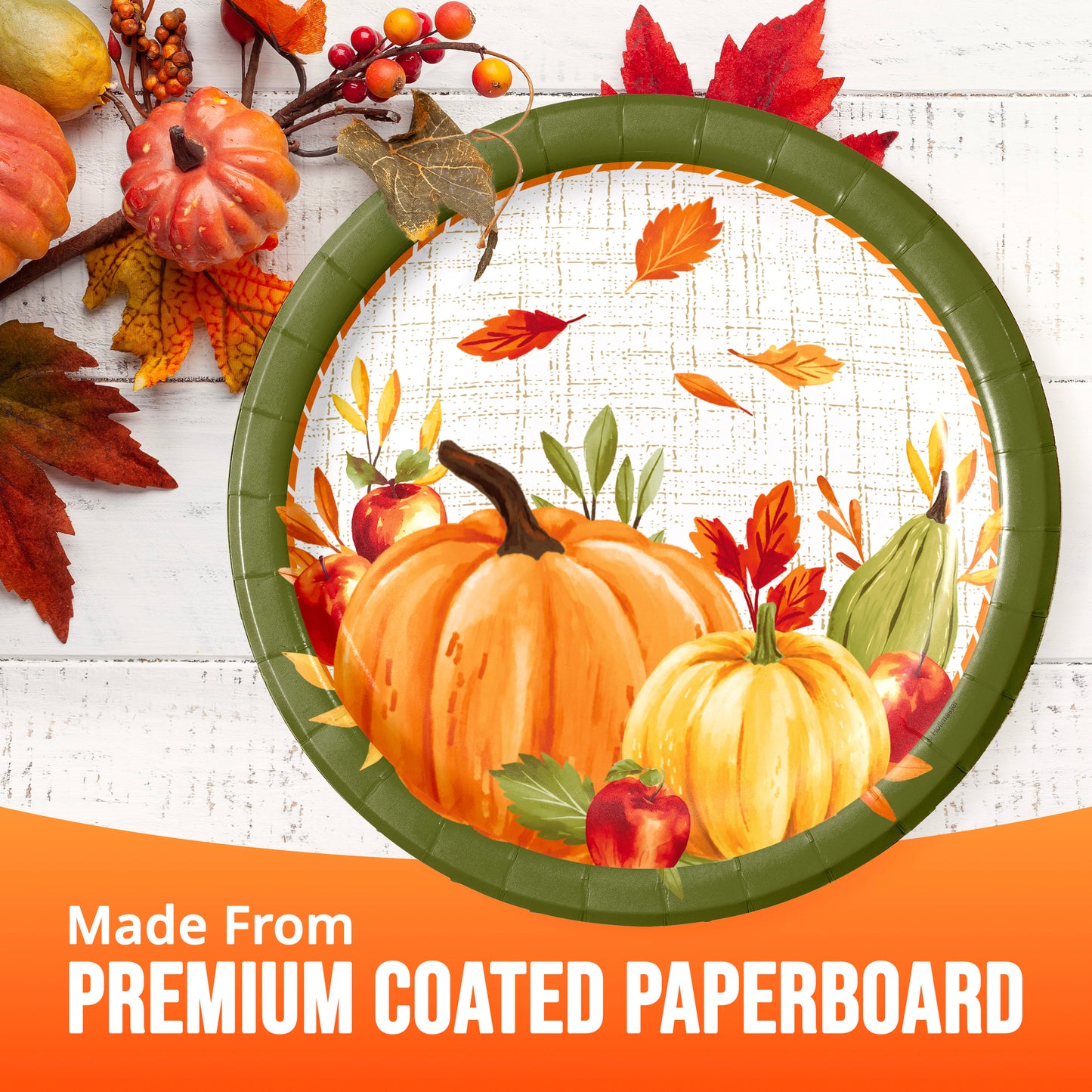 Autumn Orchard Fall Party Paper Plates 96 ct