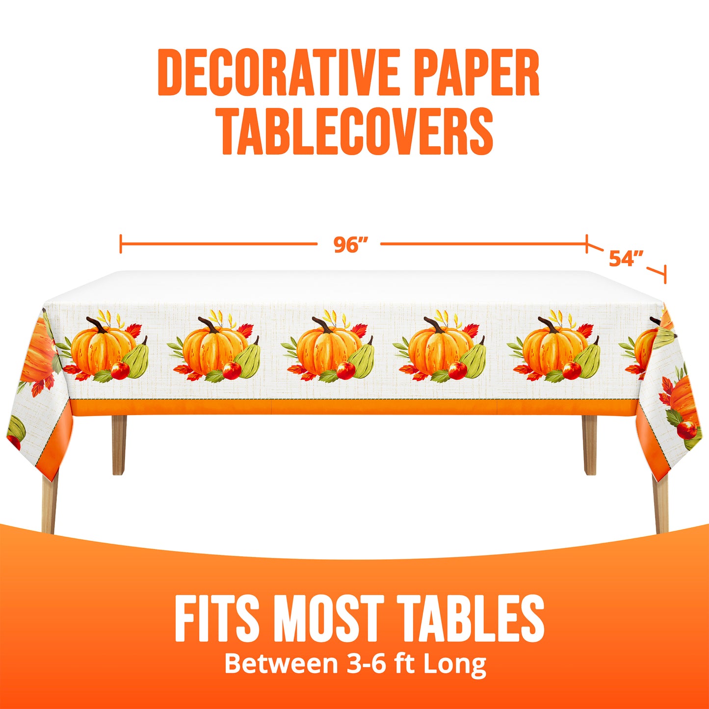 Autumn Orchard Fall Paper Tablecloths 12 ct