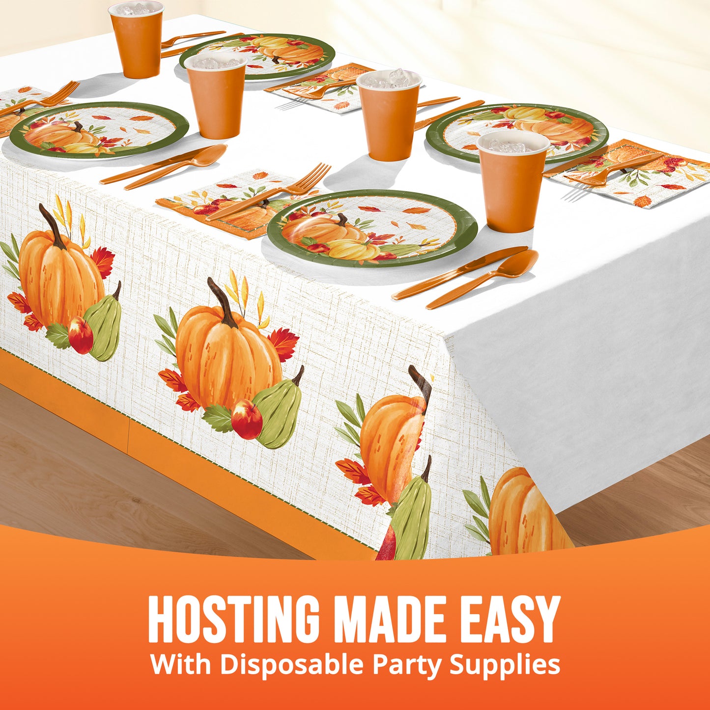 Autumn Orchard Fall Paper Tablecloths 12 ct