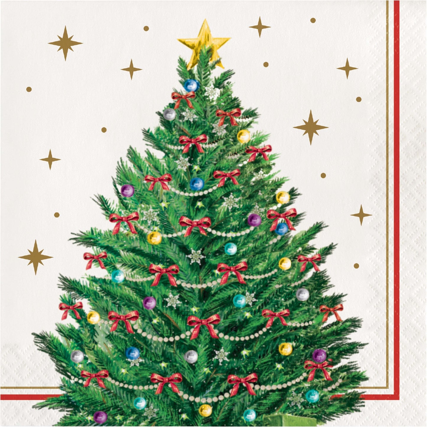 Sparkling Spruce Christmas Party Paper Napkins 192 ct