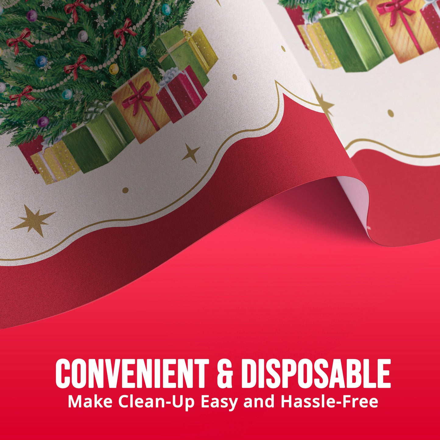 Sparkling Spruce Christmas Paper Tablecloths 12 ct