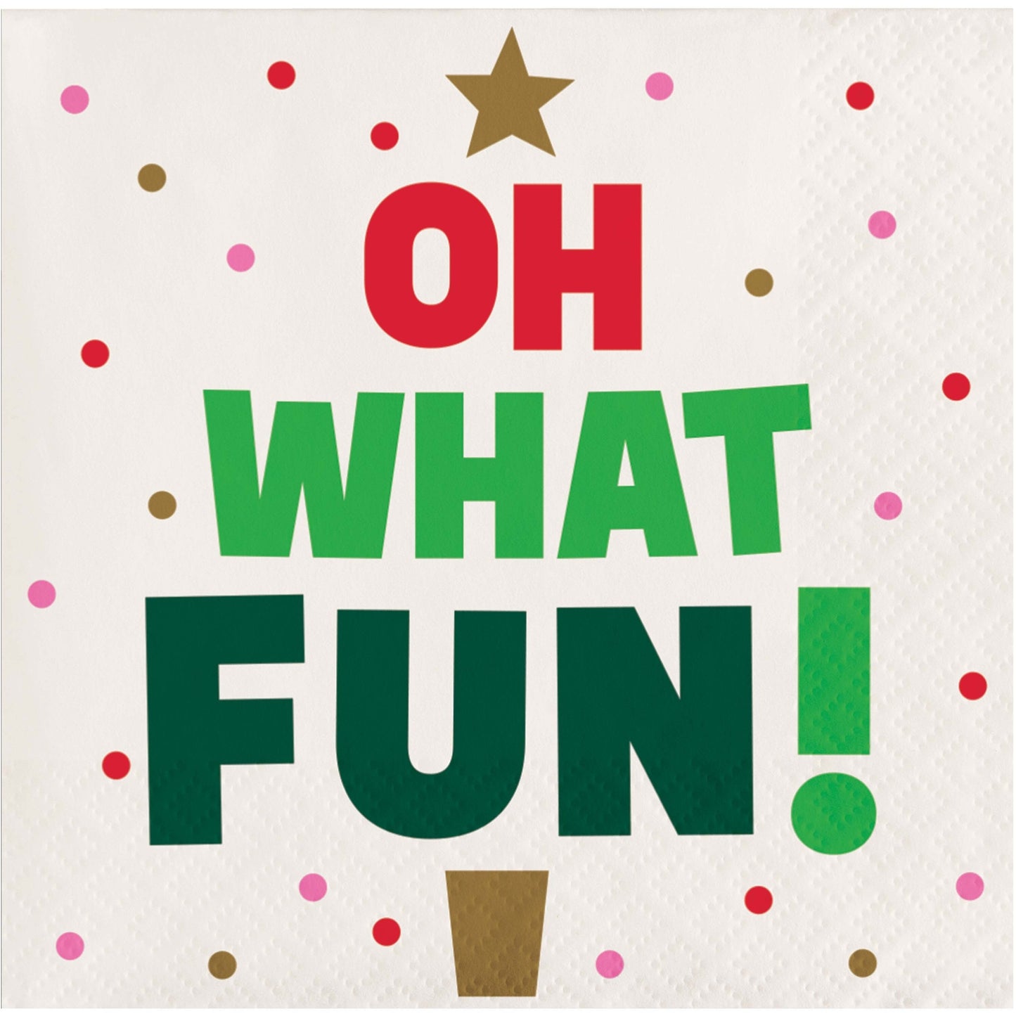 Holiday Hues Oh What Fun Beverage Paper Napkins 192 ct