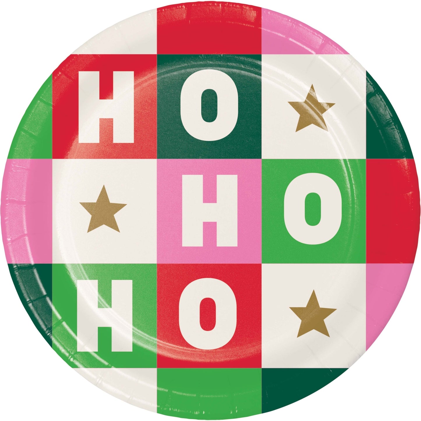Holiday Hues Ho Ho Ho Christmas Dessert Paper Plates 96 ct