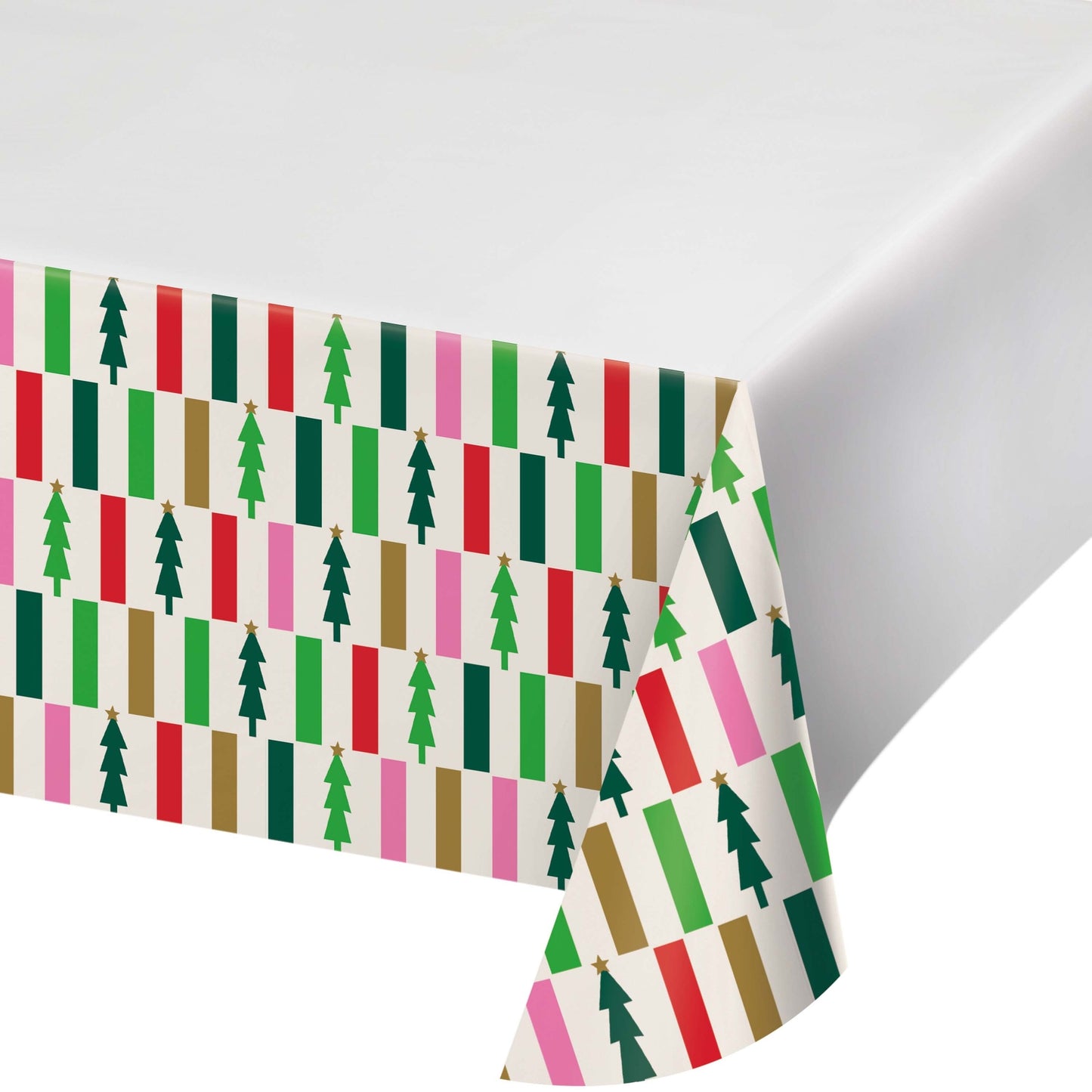 Holiday Hues Christmas Paper Tablecloths 12 ct