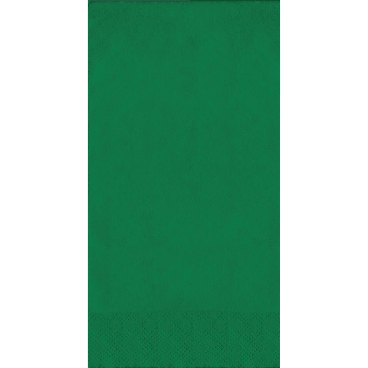 Green guest towel on a white background