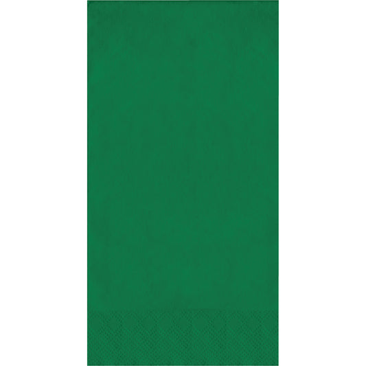 Green guest towel on a white background