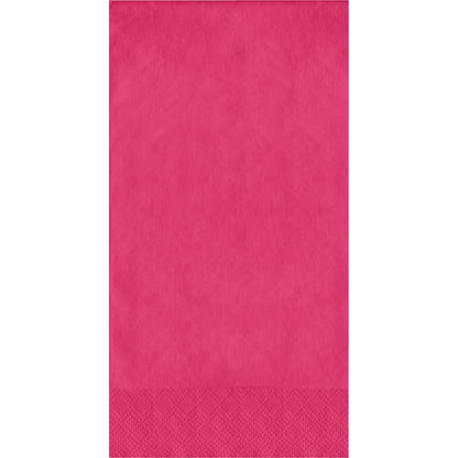 Pink guest towels on a white background