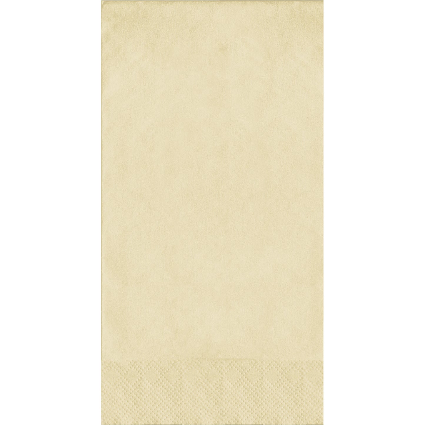 Ivory pin embossed guest towels on a white background