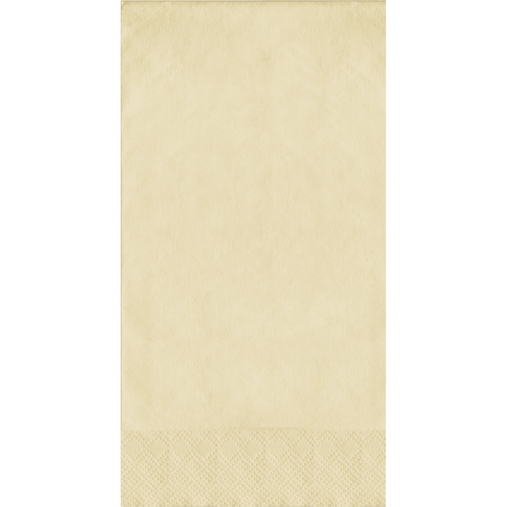 Ivory pin embossed guest towels on a white background