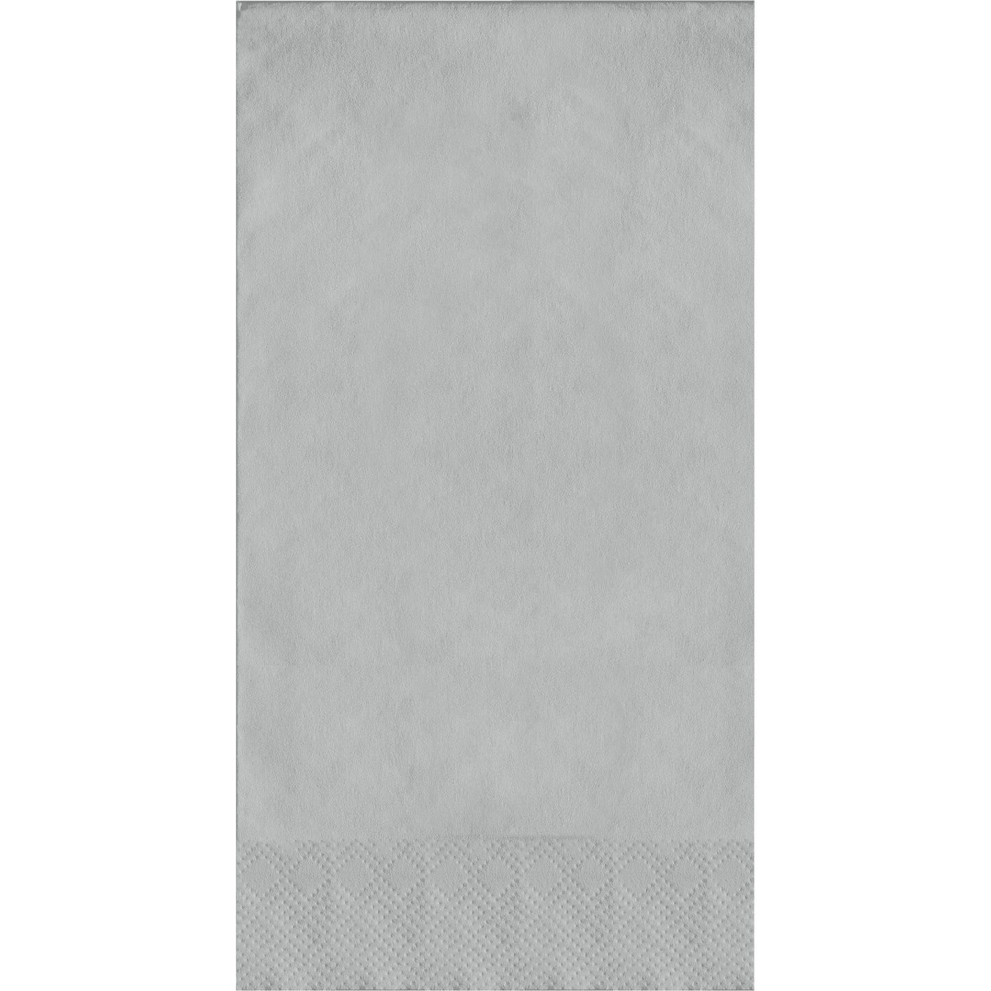 Gray guest towels with pin edge design on a white background
