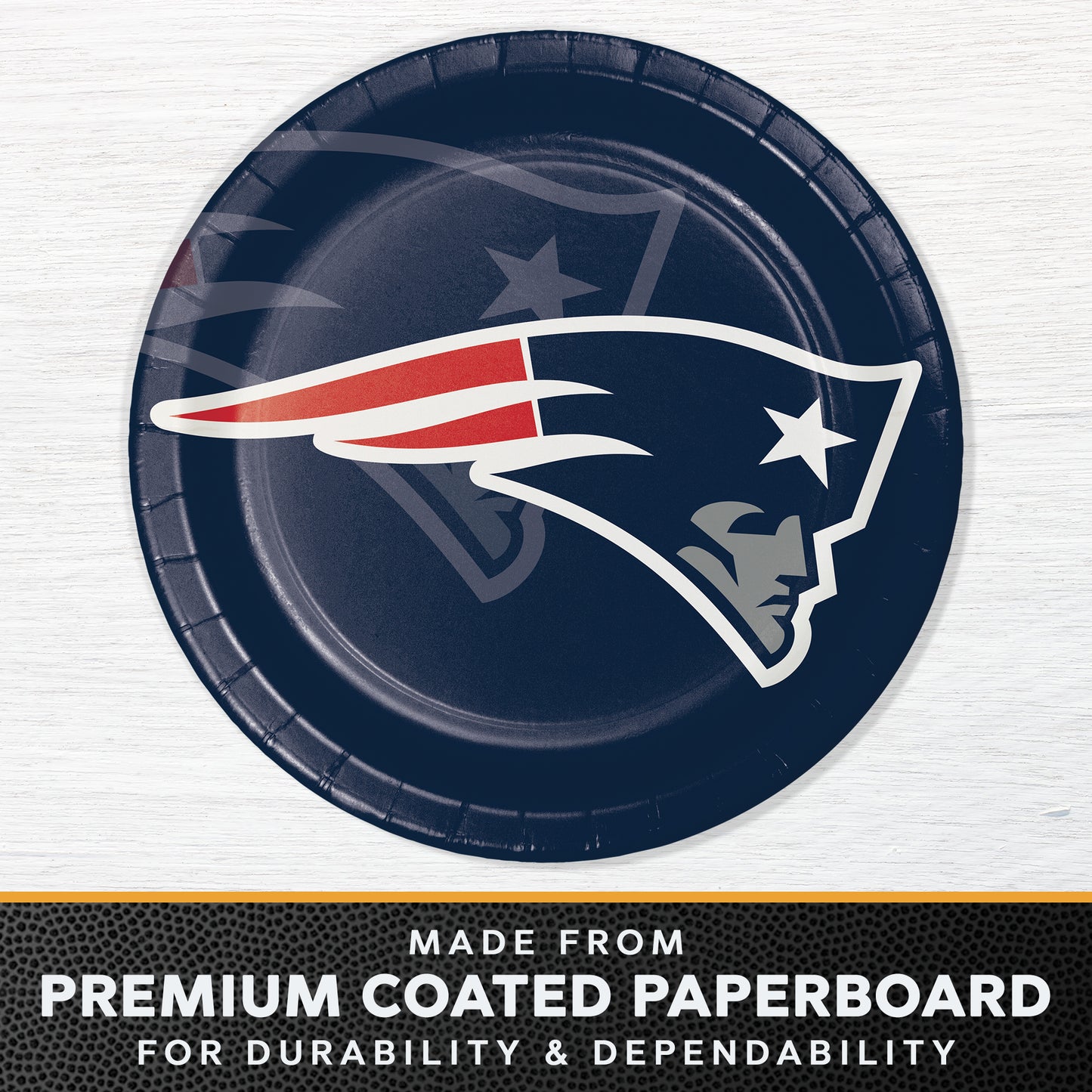 New England Patriots Dinner Plates 96 ct
