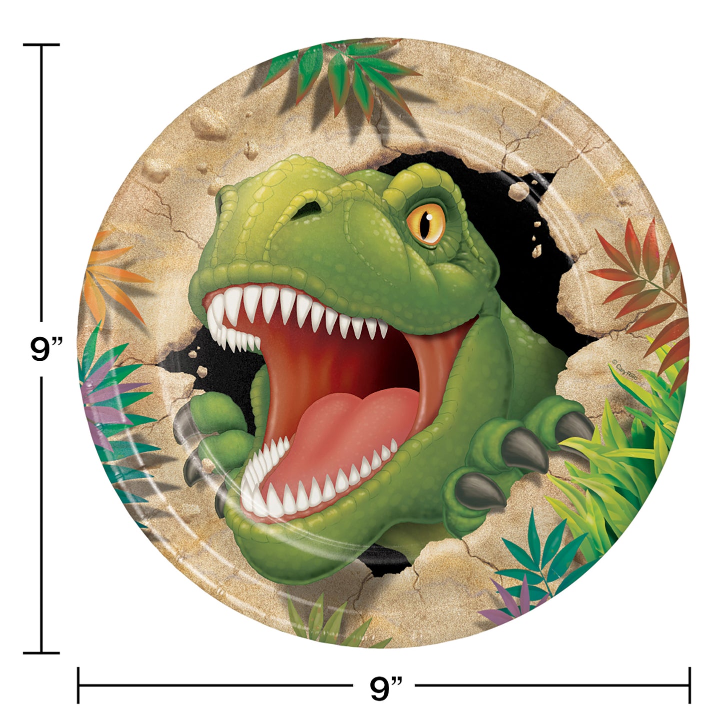 Dino Blast Dinner Plates 96 ct