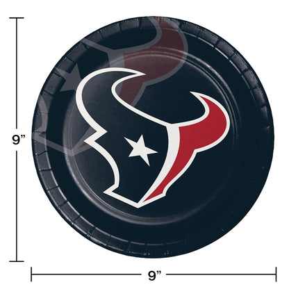 Houston Texans Dinner Plates 96 ct
