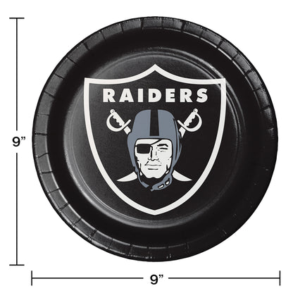 Las Vegas Raiders Dinner Plates 96 ct