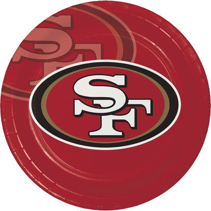 San Francisco 49ers Dinner Plates 96 ct