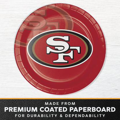 San Francisco 49ers Dinner Plates 96 ct