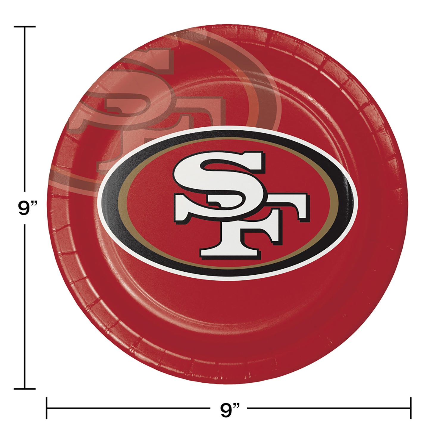 San Francisco 49ers Dinner Plates 96 ct