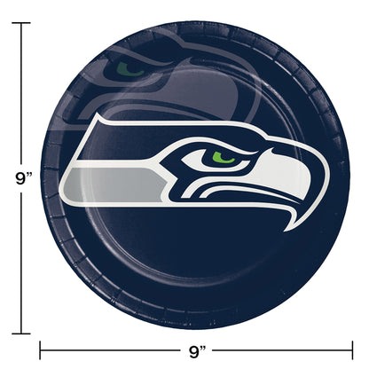 Seattle Seahawks Dinner Plates 96 ct