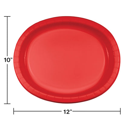 Classic Red SturdyStyle Oval Platters 96 ct