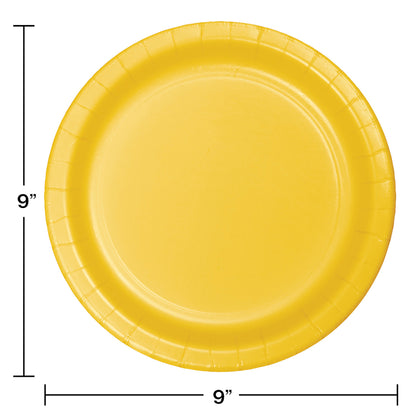 School Bus Yellow SturdyStyle Dinner Plates 240 ct