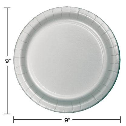 Shimmering Silver SturdyStyle Dinner Plates 240 ct