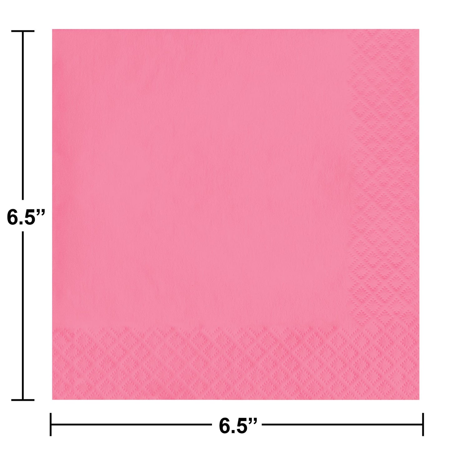 Value Friendly Candy Pink Luncheon Napkins 240 ct Dimension Image