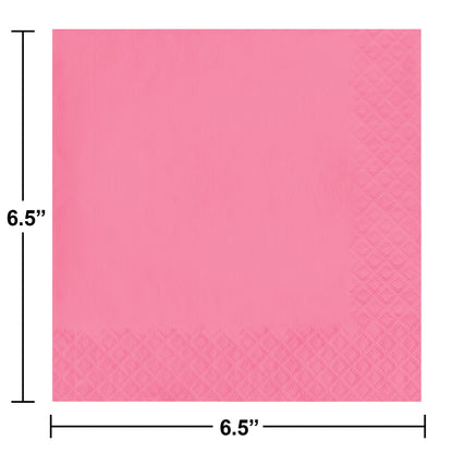Value Friendly Candy Pink Luncheon Napkins 240 ct Dimension Image