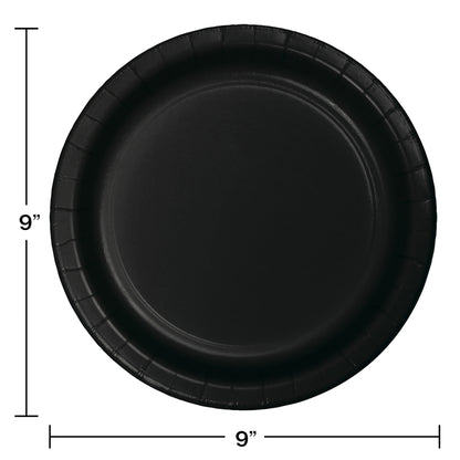 Value Friendly Black Velvet Dinner Plates 96 ct