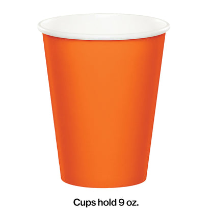Sunkissed Orange 9 oz Hot & Cold Cups 240 ct