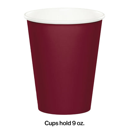 Burgundy 9 oz Hot & Cold Cups 240 ct