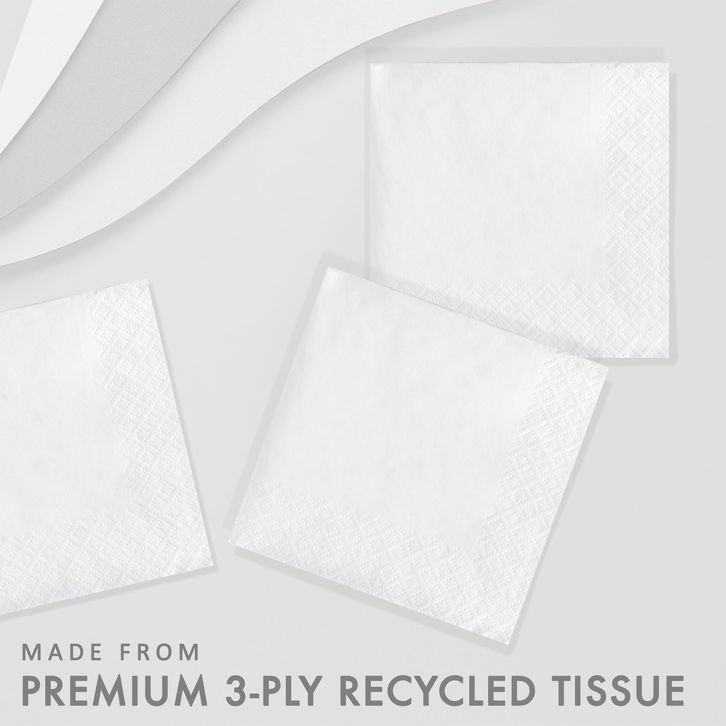 White Beverage Napkins 3-Ply 500 ct Feature Image