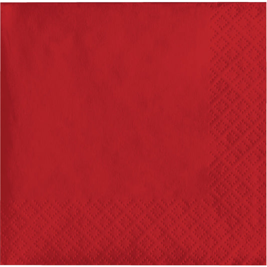 Classic Red Beverage Napkins 3-Ply 500 ct