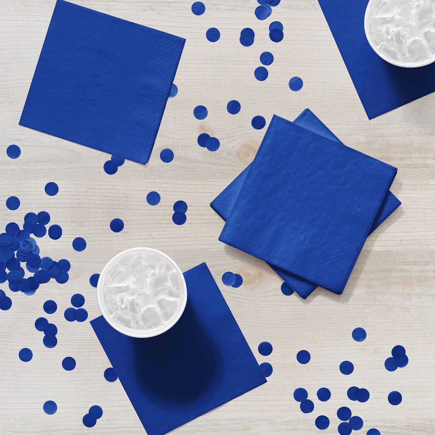 Cobalt Blue Beverage Napkins 3-Ply 500 ct Lifestyle Image