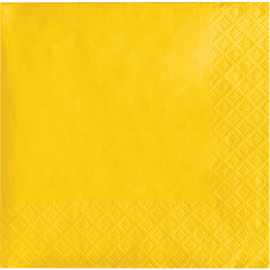 Value Friendly School Bus Yellow Beverage Napkins 240 ct