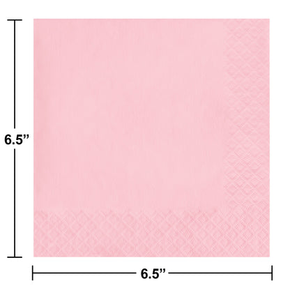 Classic Pink Luncheon Napkins 3-Ply 500 ct Dimension Image
