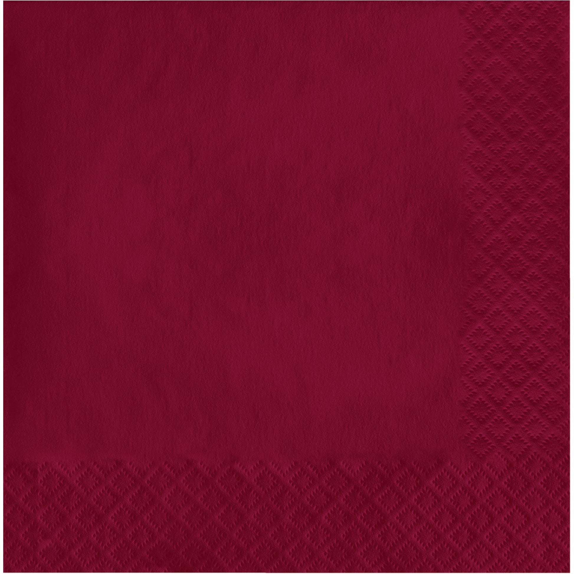 Burgundy Luncheon Napkins 3-Ply 500 ct