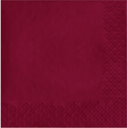 Burgundy Luncheon Napkins 3-Ply 500 ct