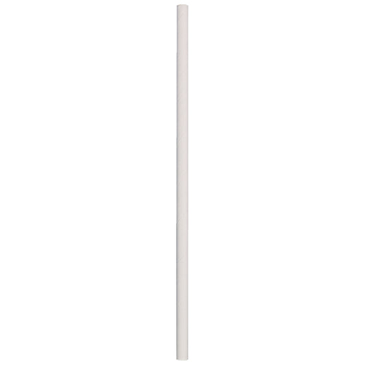 White paper straw on a white background