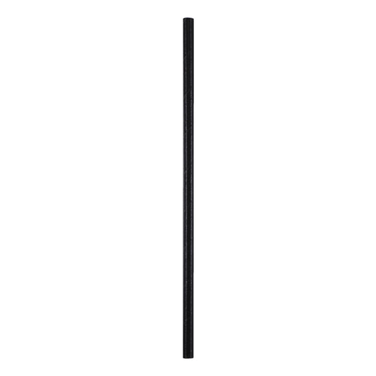 Black paper straw on a white background