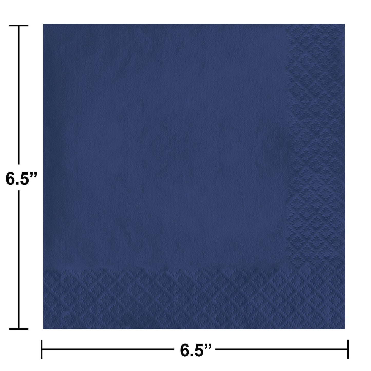 Navy 2-Ply Luncheon Napkins 600 ct Dimension Image