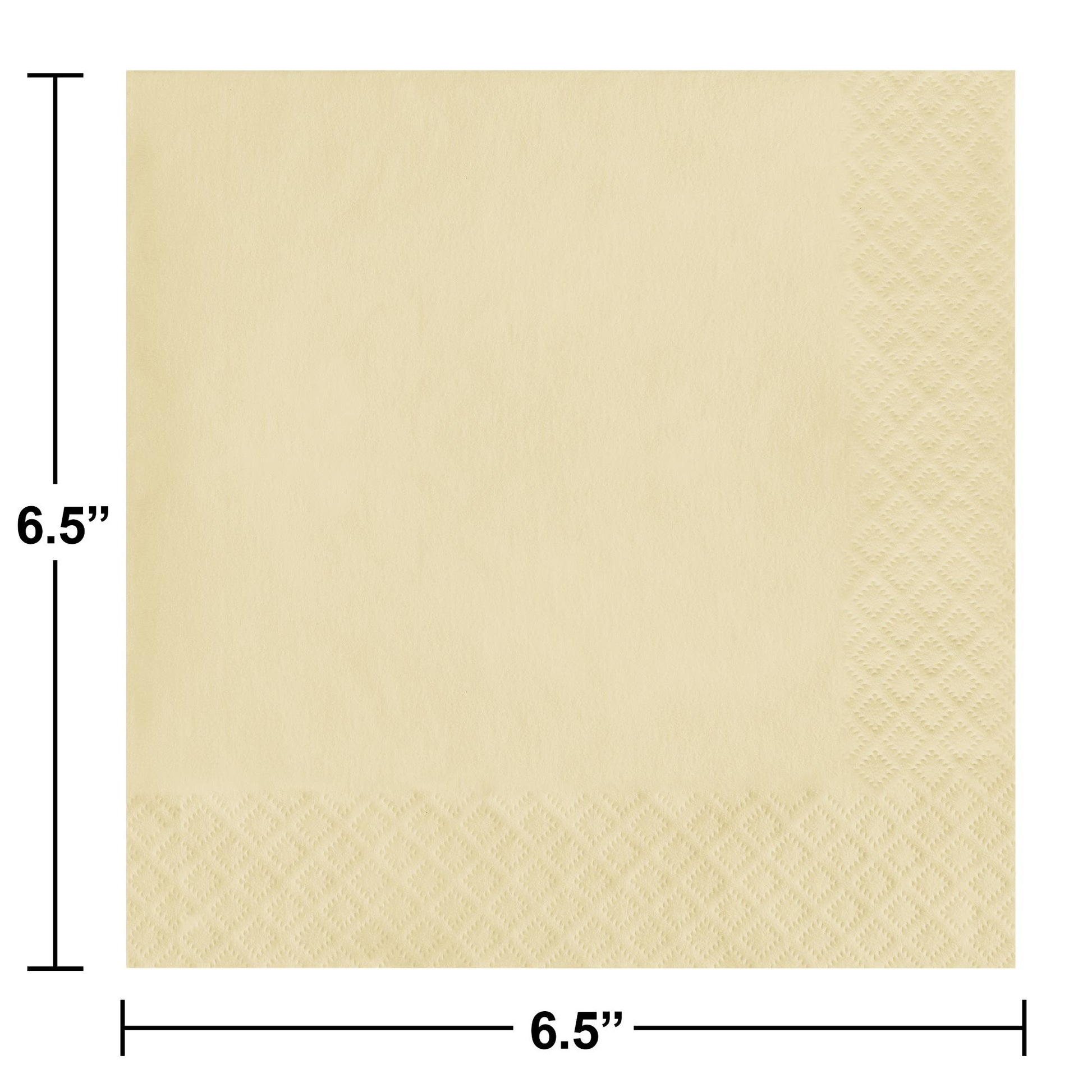 Ivory 2-Ply Luncheon Napkins 600 ct Dimension Image